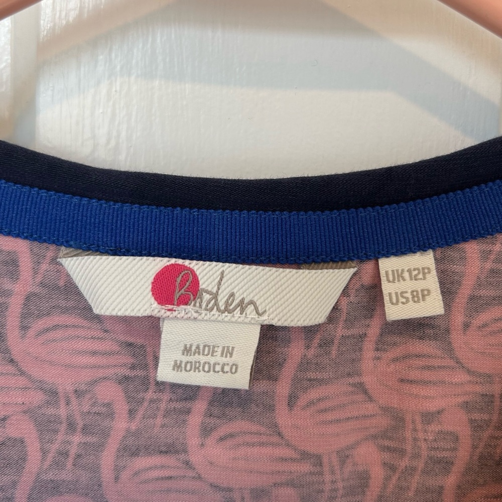 Boden Pink and Blue Swirl Midi Dress - Picture 3 of 5